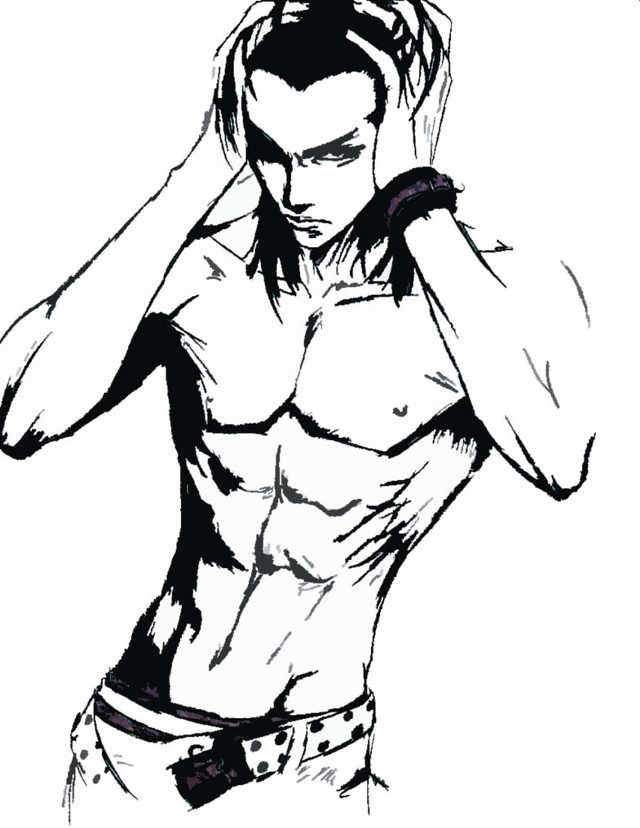 Man hands head shirt off free wallpaper for mobile - medium preview image