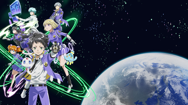 Anime characters planet night sky free wallpaper for desktop - medium preview image