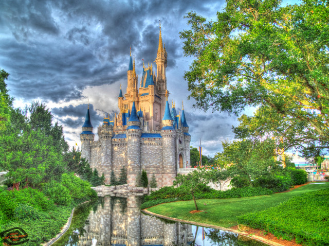 Castle reflection water trees surrounding #2 free wallpaper for desktop - medium preview image