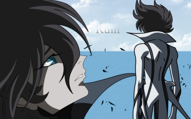 Black hair blue eyes neo free wallpaper for desktop - medium preview image