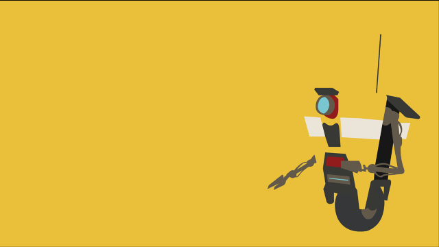 Yellow robot multiple girls vector free wallpaper for desktop - medium preview image