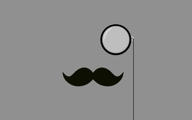 Black mustache magnifying glass gray free wallpaper for desktop - medium preview image
