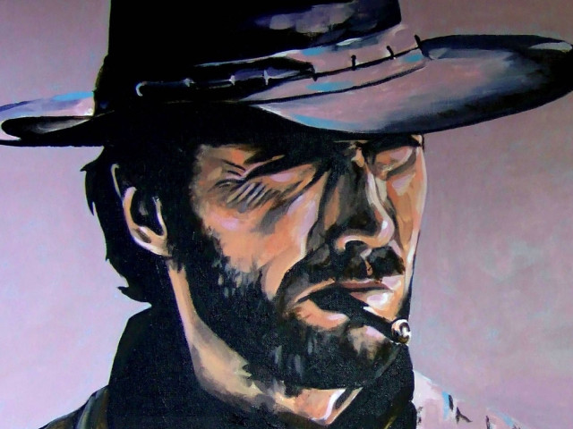 Man hat pipe cigarette painting free wallpaper for desktop - medium preview image