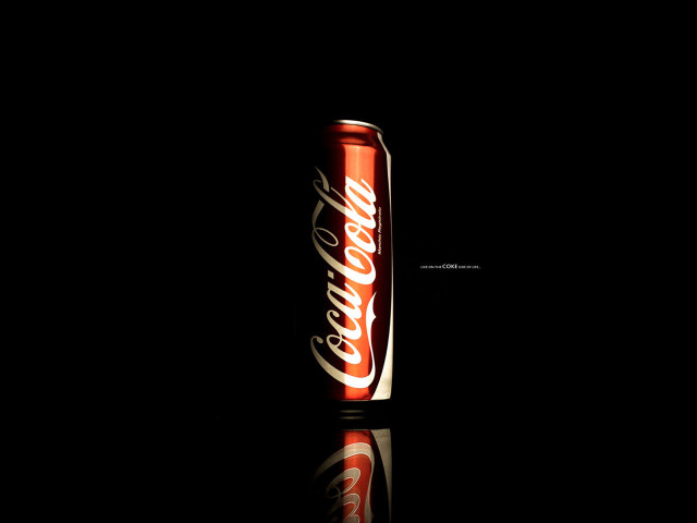 Coca cola can black background free wallpaper for desktop - medium preview image