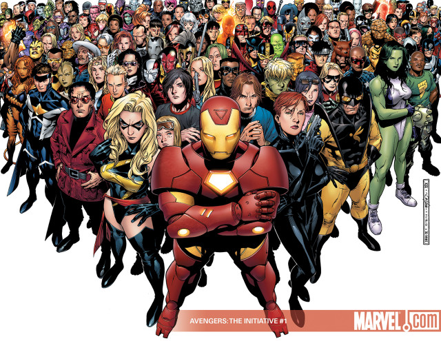 Avengers group crowd arms around free wallpaper for desktop - medium preview image