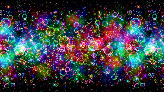 Colorful background bubbles stars sky #2 free wallpaper for desktop - medium preview image