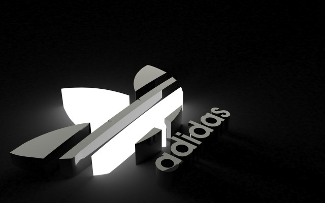 Adidas logo dark light black free wallpaper for desktop - medium preview image