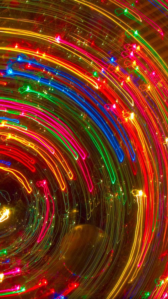 Colorful light show circular design free wallpaper for mobile - medium preview image