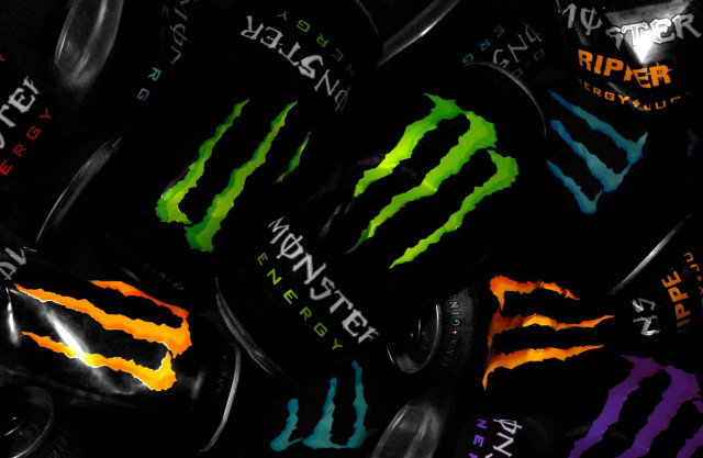 Monster energy cans neon colors free wallpaper for desktop - medium preview image