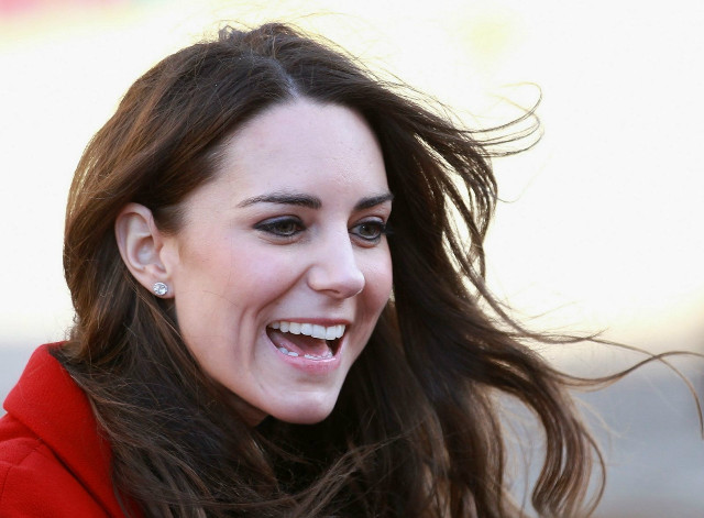 Woman long hair smiling red free wallpaper for desktop - medium preview image