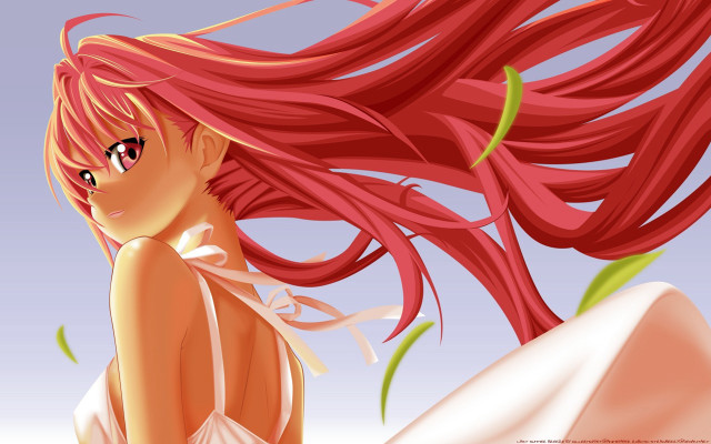 Girl red hair wind camera free wallpaper for desktop - medium preview image