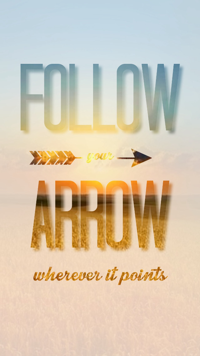 Follow arrow quote field sky free wallpaper for mobile - medium preview image