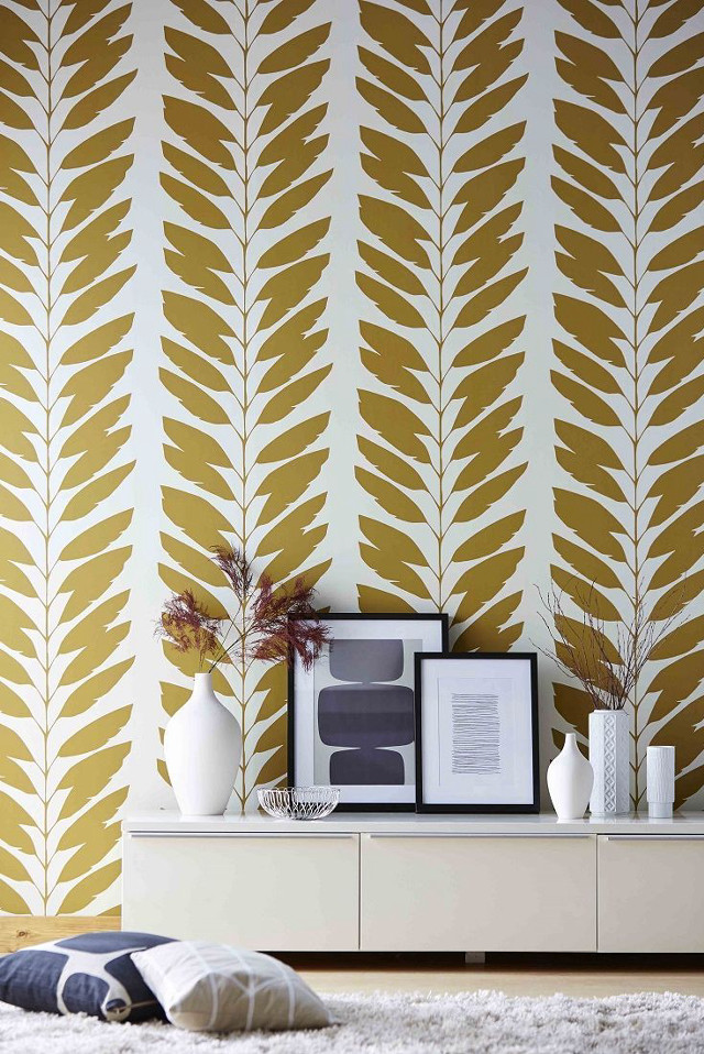 White gold wall plant picture free wallpaper for mobile - medium preview image