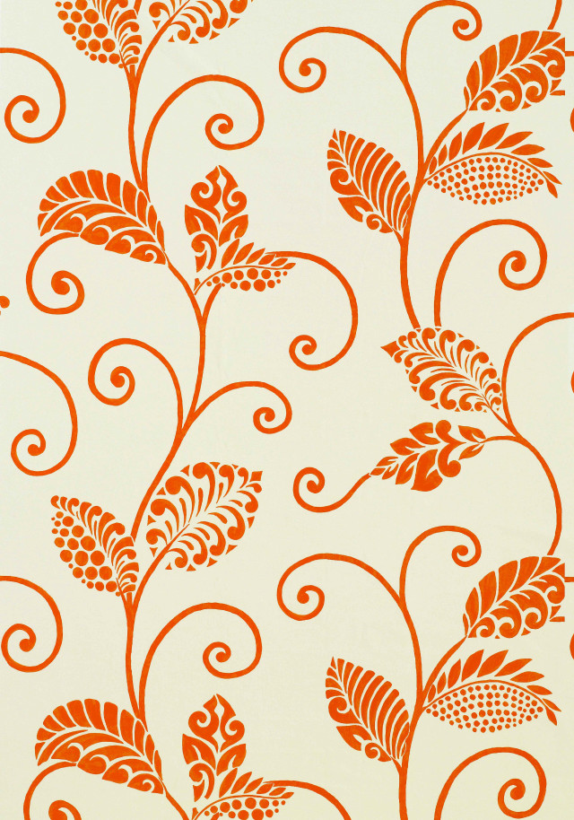 Orange white flowers leaves red free wallpaper for mobile - medium preview image
