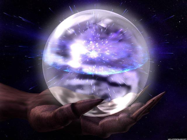 Hand crystal ball purple blue free wallpaper for desktop - medium preview image