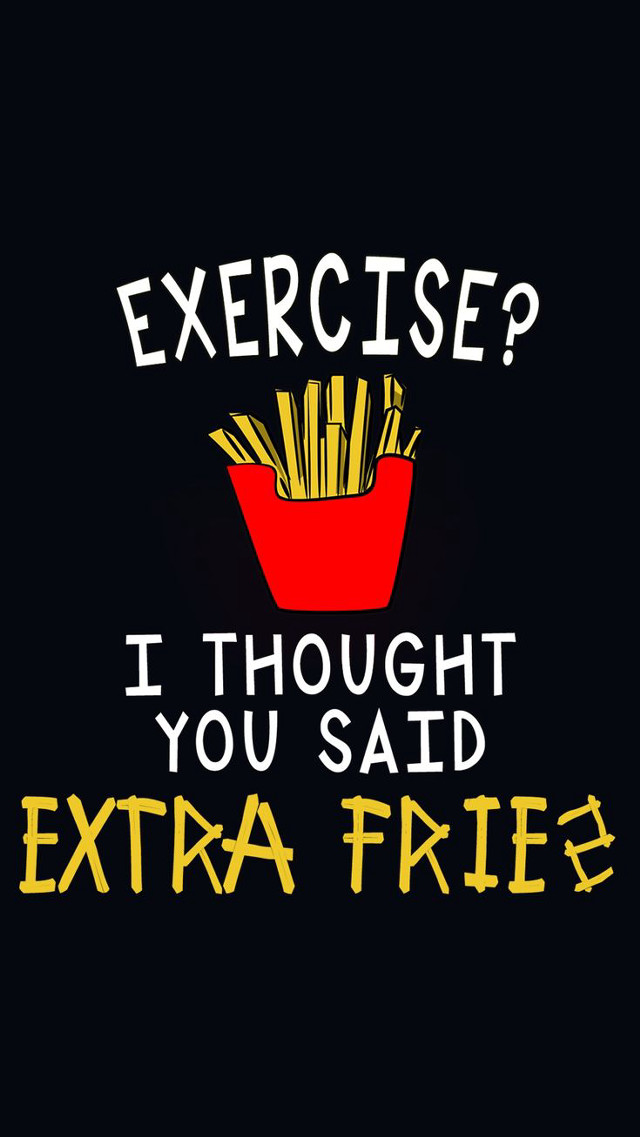 Fries basket exercise extra black free wallpaper for mobile - medium preview image