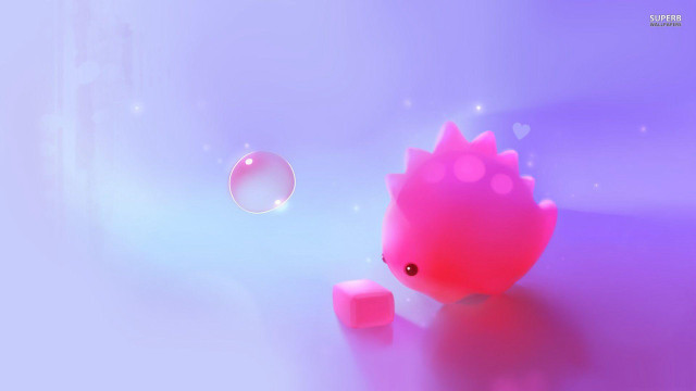 Pink toy crown bubbles purple free wallpaper for desktop - medium preview image