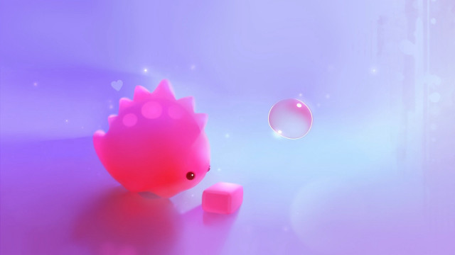 Pink toy crown bubbles air free wallpaper for desktop - medium preview image