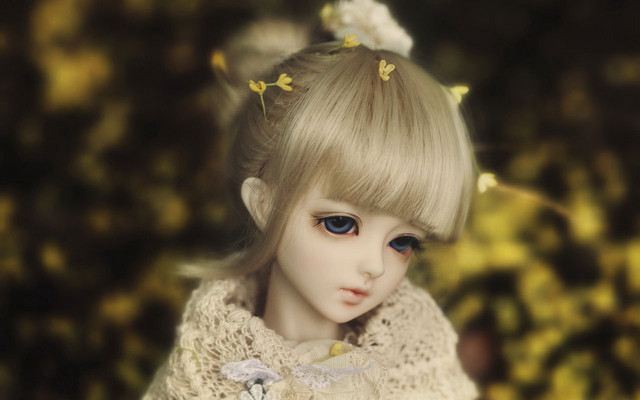 Blonde doll gothic christmas flower free wallpaper for desktop - medium preview image