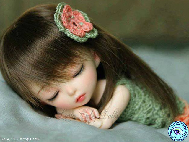 Doll sleeping bed flower hair free wallpaper for desktop - medium preview image