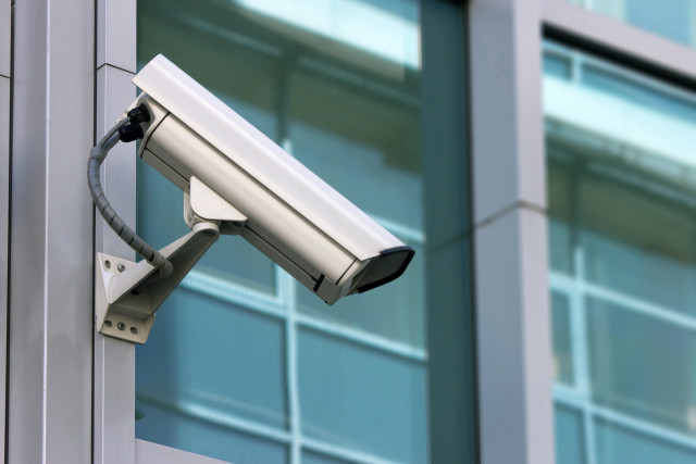 Security camera building windows glass free wallpaper for desktop - medium preview image
