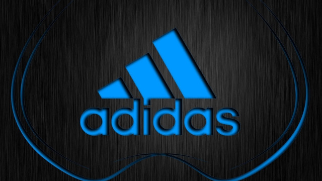Blue adidas logo black background #2 free wallpaper for desktop - medium preview image