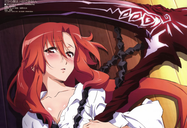 Girl red hair white shirt free wallpaper for desktop - medium preview image