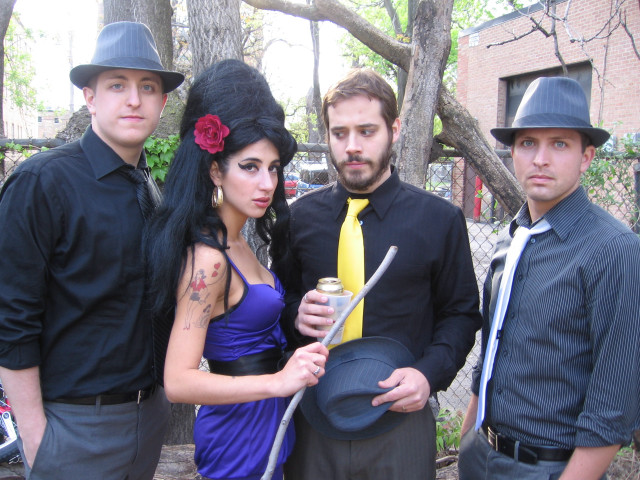 Group people hats banana peel free wallpaper for desktop - medium preview image