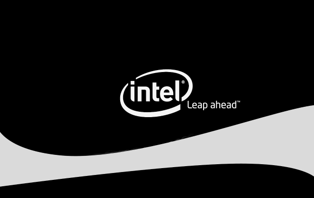 Black white logo intel side free wallpaper for desktop - medium preview image
