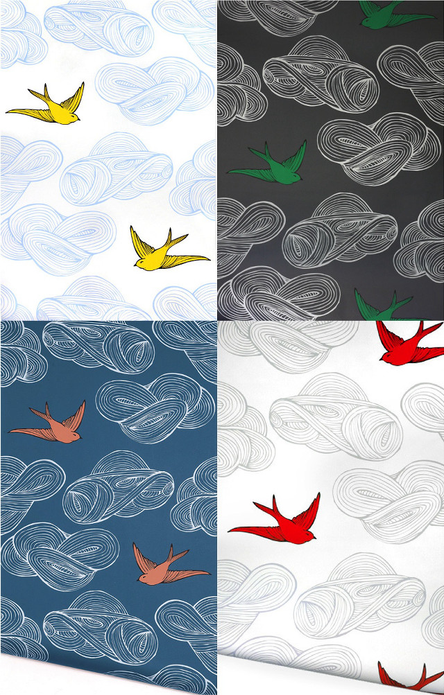 Birds flying sky clouds series free wallpaper for mobile - medium preview image