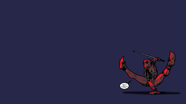 Deadpool kick baseball bat ball free wallpaper for desktop - medium preview image