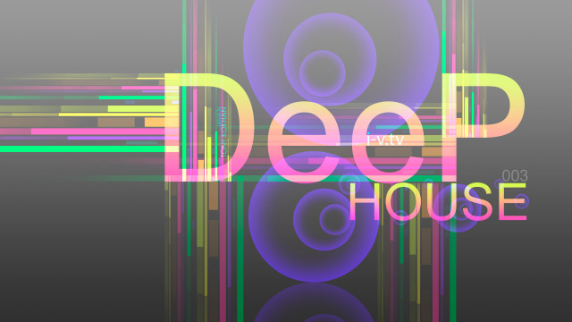 Deep house purple blue poster free wallpaper for desktop - medium preview image