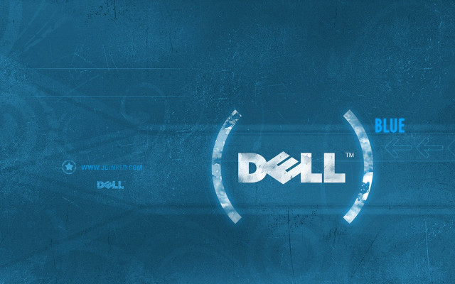 Blue background dell logo blue free wallpaper for desktop - medium preview image