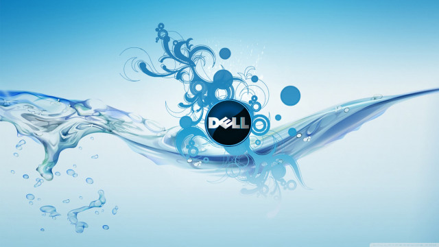 Dell logo blue background water free wallpaper for desktop - medium preview image