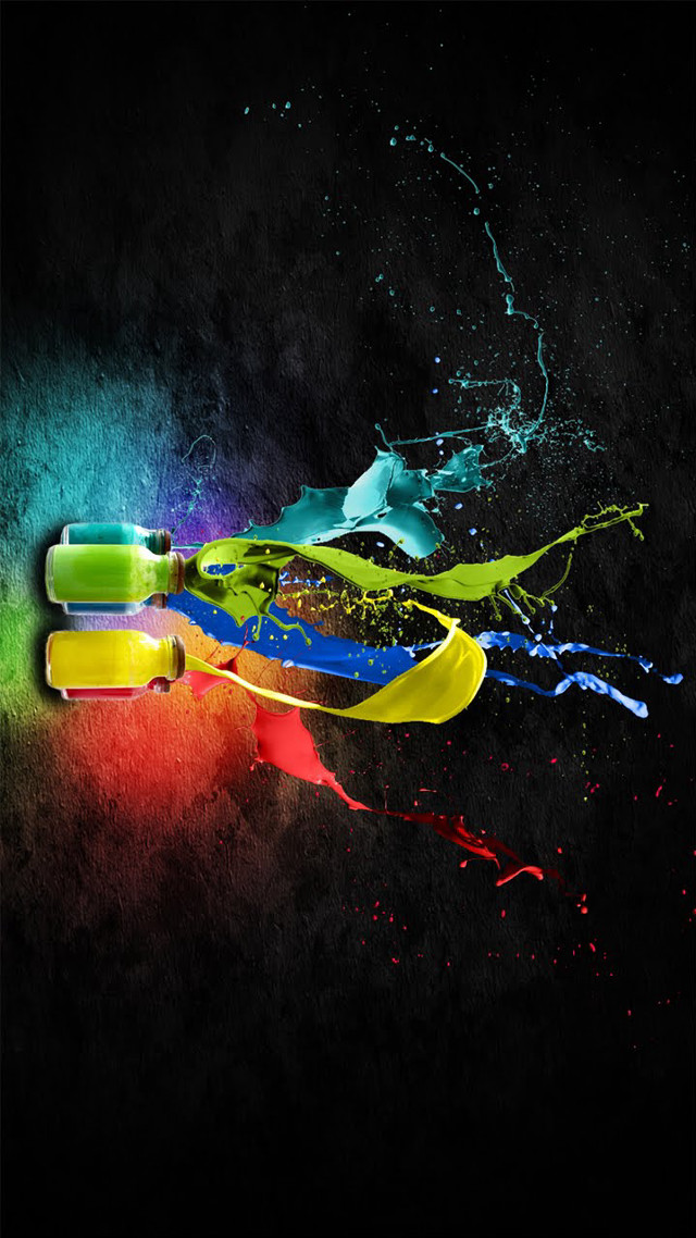 Colorful abstract skateboard black background free wallpaper for mobile - medium preview image