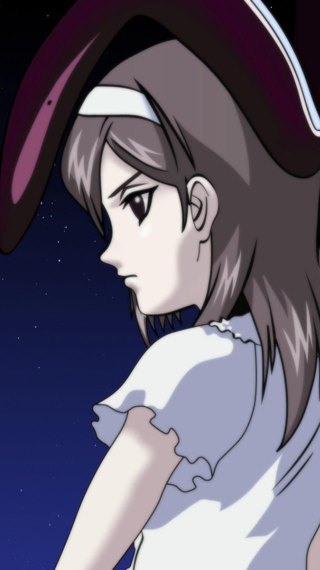 Girl hat sky night stars free wallpaper for mobile - medium preview image