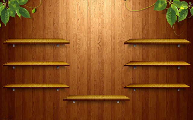 Wooden shelf plant wooden wall free wallpaper for desktop - medium preview image