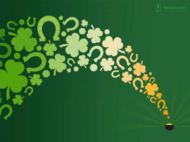 Green background pot of gold free wallpaper for desktop - medium preview image