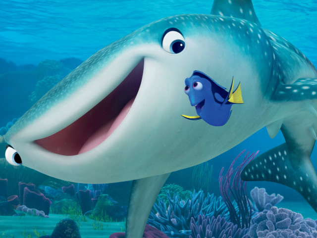 Cartoon fish big smile happy free wallpaper for desktop - medium preview image