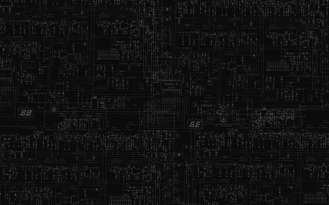 Black white circuit board pattern free wallpaper for desktop - medium preview image