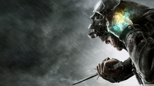 Man holding sword rain glowing free wallpaper for desktop - medium preview image