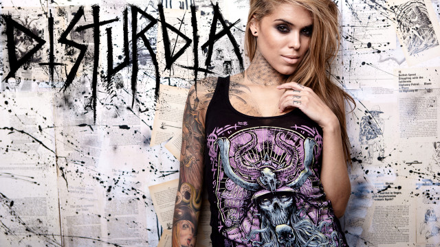 Woman tattoos wall newspaper graffiti free wallpaper for desktop - medium preview image