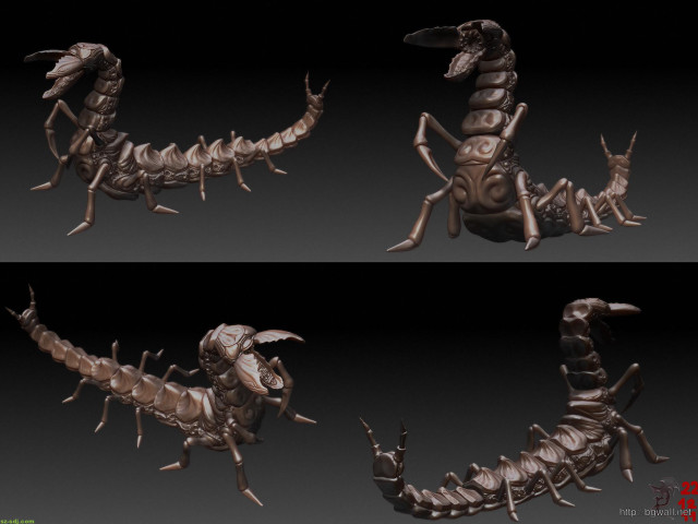 Scorpion bronze sculpture armor claws free wallpaper for desktop - medium preview image