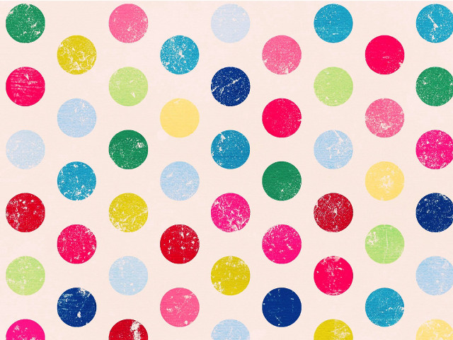 Colorful polka dot space planet free wallpaper for desktop - medium preview image