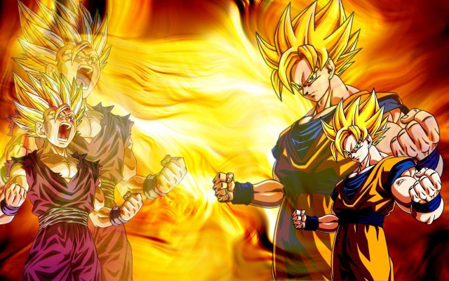 Dragon ball fight flames smoke free wallpaper for desktop - medium preview image