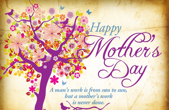 Mothers day card tree birds free wallpaper for desktop - medium preview image