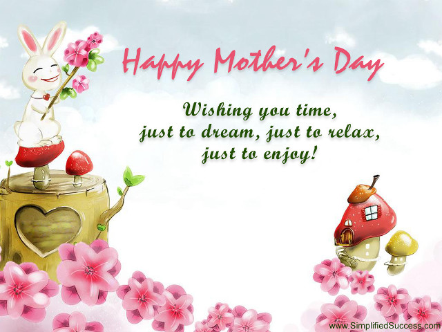 Happy mothers day card rabbit free wallpaper for desktop - medium preview image