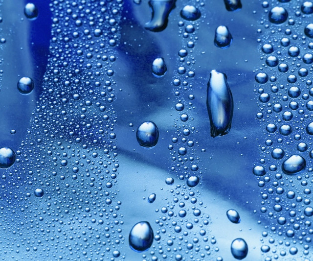 Water droplets blue surface sky #3 free wallpaper for desktop - medium preview image