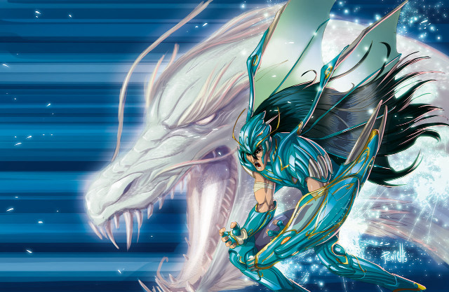 Man riding dragon white dragon free wallpaper for desktop - medium preview image