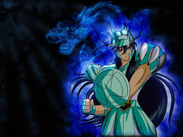 Cartoon character dragon back blue free wallpaper for desktop - medium preview image